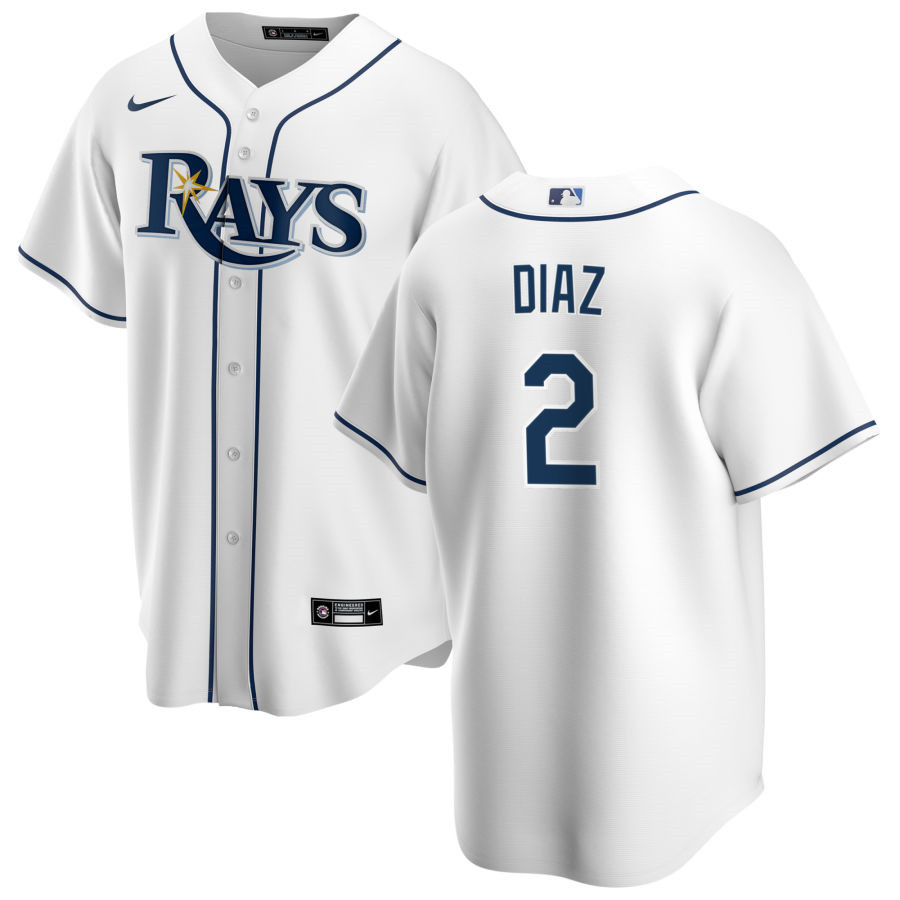 Nike Men #2 Yandy Diaz Tampa Bay Rays Baseball Jerseys Sale-White